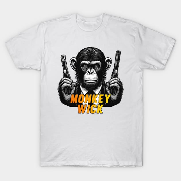 Monkey Wick T-Shirt by Rawlifegraphic